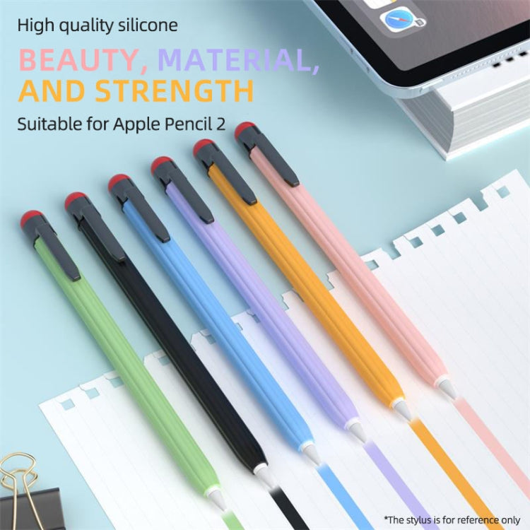 For Apple Pencil 2 Pen Clip Ultra Thin Series Stylus Pen Protective Case(Purple) - free shipping - PMC Jewellery - Order now!