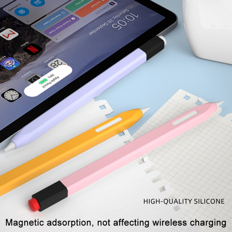 For Apple Pencil 2 Retro Pencil Style Stylus Pen Protective Case(Black) - Pencil Accessories by PMC Jewellery | Online Shopping South Africa | PMC Jewellery | Buy Now Pay Later Mobicred