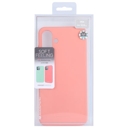 For Samsung Galaxy S24 5G GOOSPERY SOFT FEELING Liquid TPU Soft Phone Case(Pink) - Galaxy S24 5G Cases by GOOSPERY | Online Shopping South Africa | PMC Jewellery | Buy Now Pay Later Mobicred