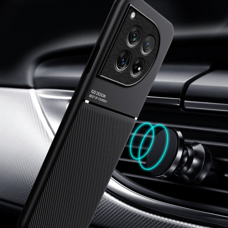 For OnePlus 12 Classic Tilt Strip Grain Magnetic Shockproof PC + TPU Phone Case(Green) - OnePlus Cases by PMC TechLife | Online Shopping South Africa | PMC TechLife