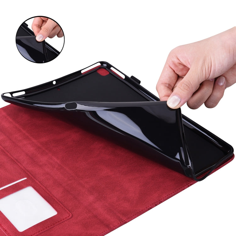 For Lenovo Tab P12 / Xiaoxin Pad Pro 12.7 Big Butterfly Embossed Leather Tablet Case(Red) - Lenovo by PMC TechLife | Online Shopping South Africa | PMC TechLife | Buy Now Pay Later Mobicred
