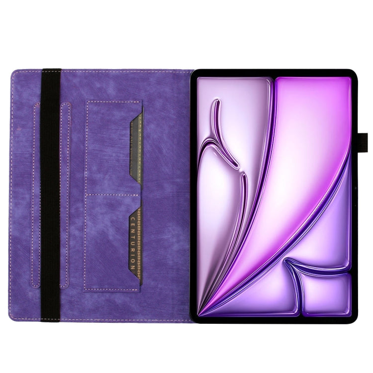 For iPad Air 11 2024 / Pro 11 2021 / 2020 Butterfly Cat Embossing Leather Tablet Case(Purple) - iPad Air 11 2024 Cases by PMC Jewellery | Online Shopping South Africa | PMC Jewellery | Buy Now Pay Later Mobicred