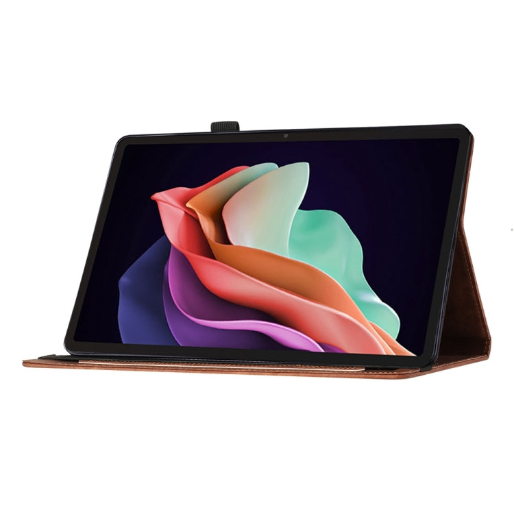 For Lenovo Tab P12 / Xiaoxin Pad Pro 12.7 Butterfly Cat Embossing Leather Tablet Case(Brown) - free shipping - PMC TechLife - Order now!