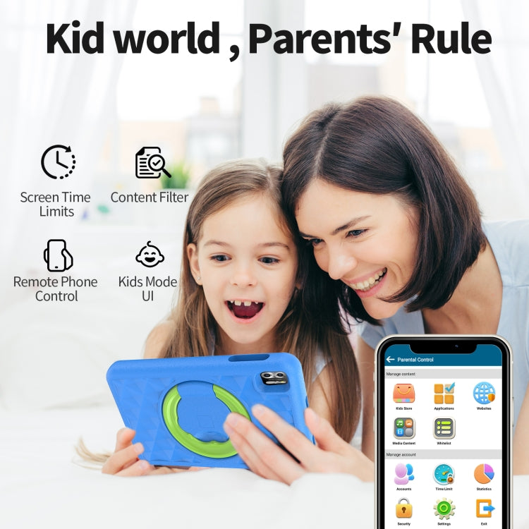 Pritom B8K 4G LTE Kid Tablet 8 inch,  4GB+64GB, Android 12 Unisoc T310 Quad Core CPU Support Parental Control Google Play(Blue) -  by PRITOM | Online Shopping South Africa | PMC Jewellery