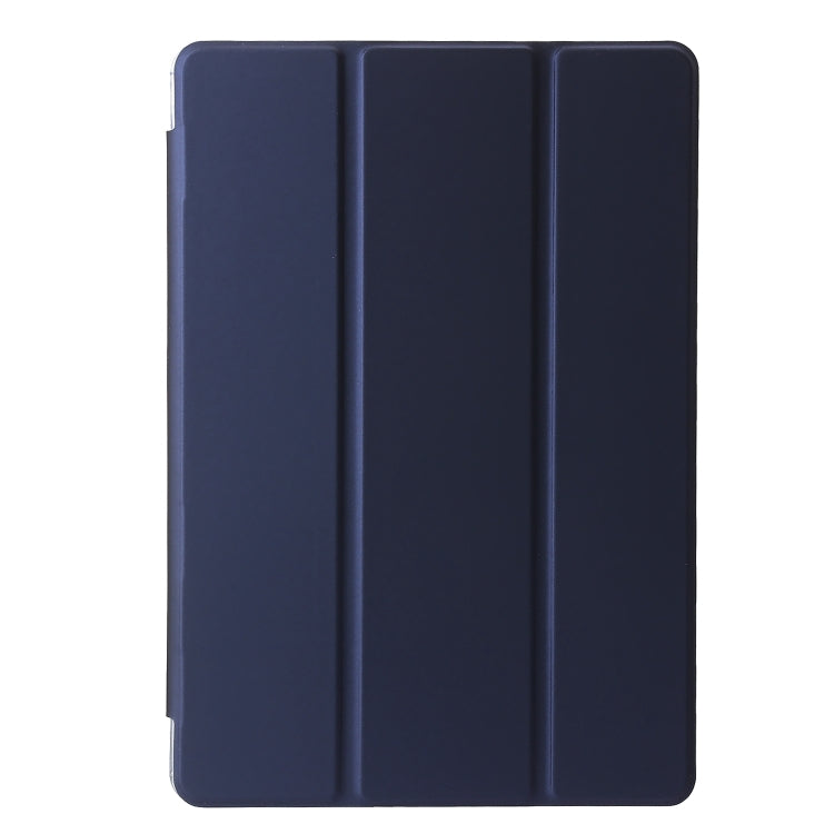 For Lenovo Tab M11 /Xiaoxin Pad 11 2024 Clear Acrylic 3-Fold Leather Tablet Case(Dark Blue) - Lenovo by PMC Jewellery | Online Shopping South Africa | PMC Jewellery | Buy Now Pay Later Mobicred