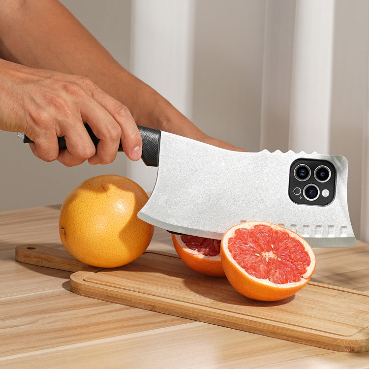 For iPhone 13 Simulated Kitchen Knife TPU + PC Phone Case(Silver) - iPhone 13 Cases by PMC TechLife | Online Shopping South Africa | PMC TechLife