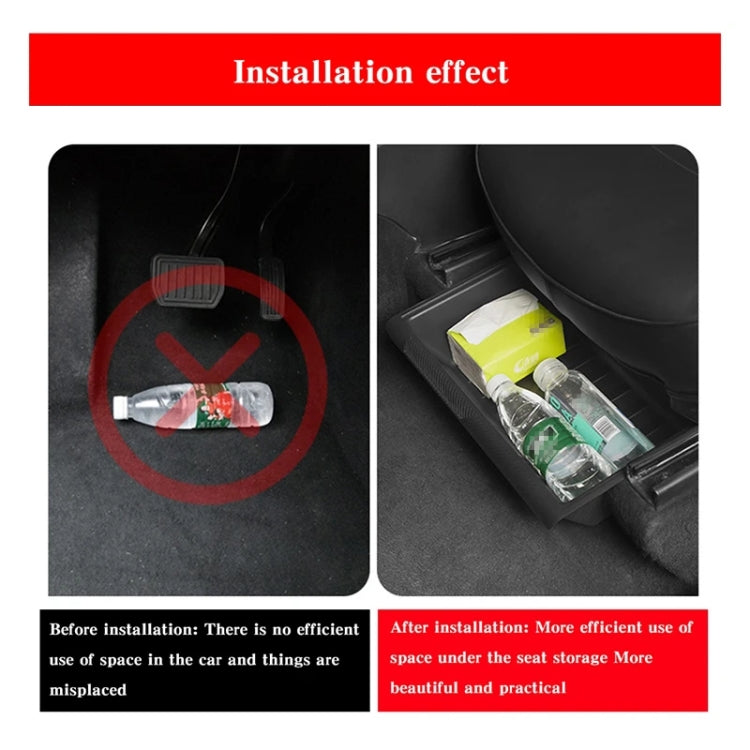 For Tesla Model Y 2021-2023 TPE Storage Organizer Under Car Seat, Style:without Cover(White) - Stowing Tidying by PMC TechLife | Online Shopping South Africa | PMC TechLife | Buy Now Pay Later Mobicred