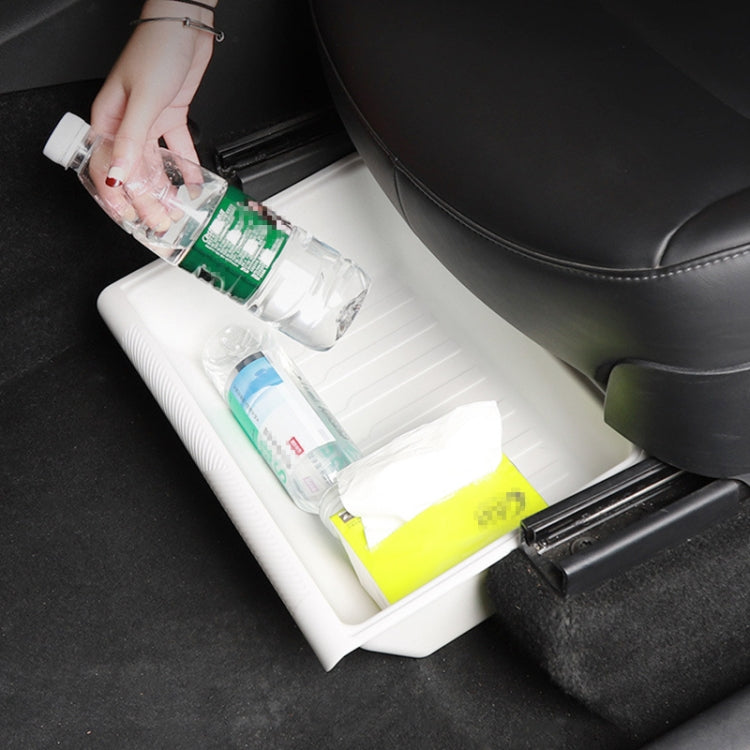 For Tesla Model Y 2021-2023 TPE Storage Organizer Under Car Seat, Style:with Cover(Black) - Stowing Tidying by PMC TechLife | Online Shopping South Africa | PMC TechLife | Buy Now Pay Later Mobicred