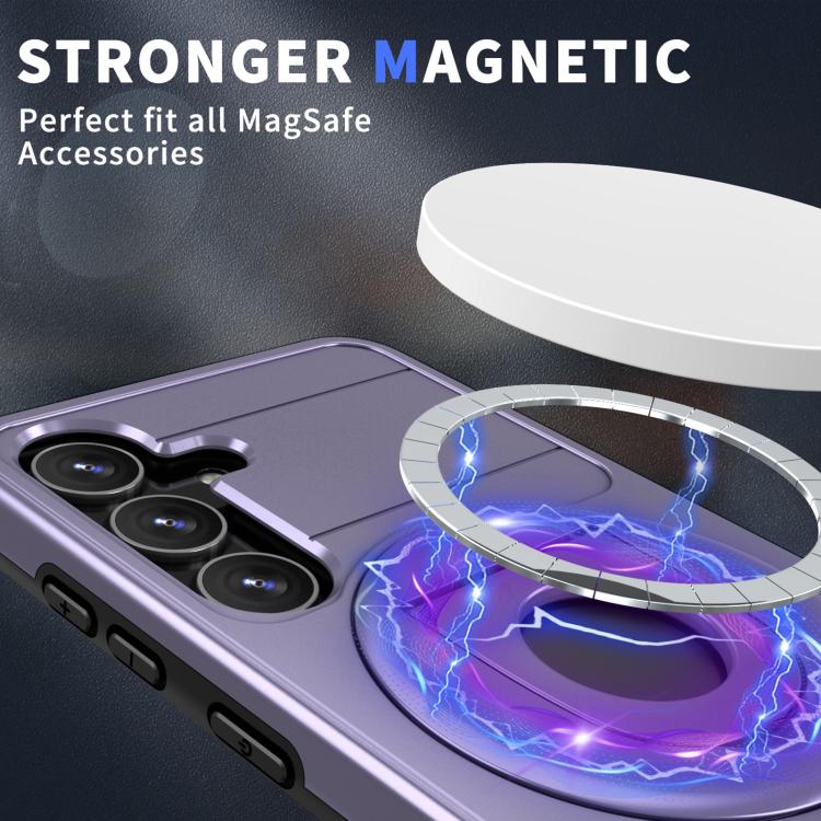 For Samsung Galaxy S24 5G Armor MagSafe Ring Holder Phone Case(Puple) - free shipping - PMC TechLife - Order now!