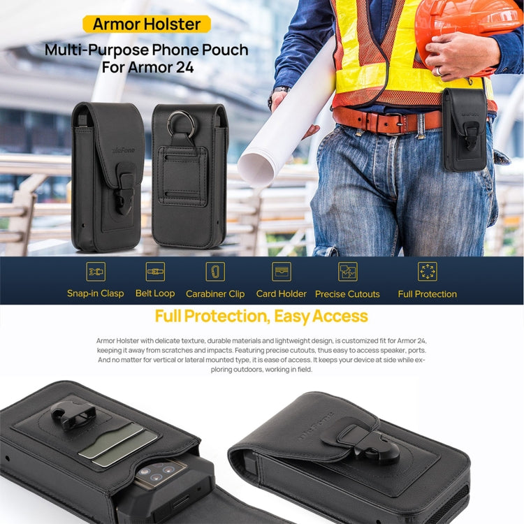 For Ulefone Armor 24 Ulefone Armor Holster Multi-Purpose Phone Pouch Waist Bag(Black) - Ulefone Cases by Ulefone | Online Shopping South Africa | PMC Jewellery | Buy Now Pay Later Mobicred