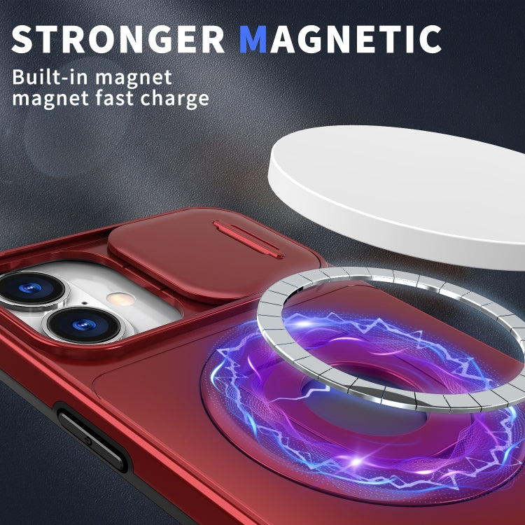 For iPhone 16 Camshield MagSafe Ring Holder Armor Phone Case(Red) - iPhone 16 Cases by PMC TechLife | Online Shopping South Africa | PMC TechLife | Buy Now Pay Later Mobicred