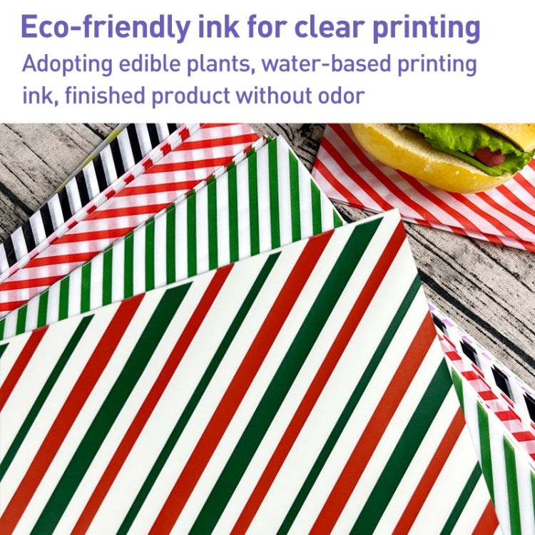 100sheets / Pack Striped Baking Greaseproof Paper Food Placemat Paper, size: 30x30cm(Red) - Retail Packaging by PMc TechLife | Online Shopping South Africa | PMc TechLife | Buy Now Pay Later Mobicred