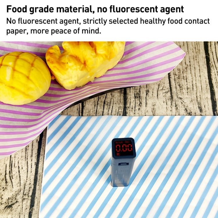 100sheets / Pack Striped Baking Greaseproof Paper Food Placemat Paper, size: 30x30cm(Pink) - Retail Packaging by PMc TechLife | Online Shopping South Africa | PMc TechLife | Buy Now Pay Later Mobicred