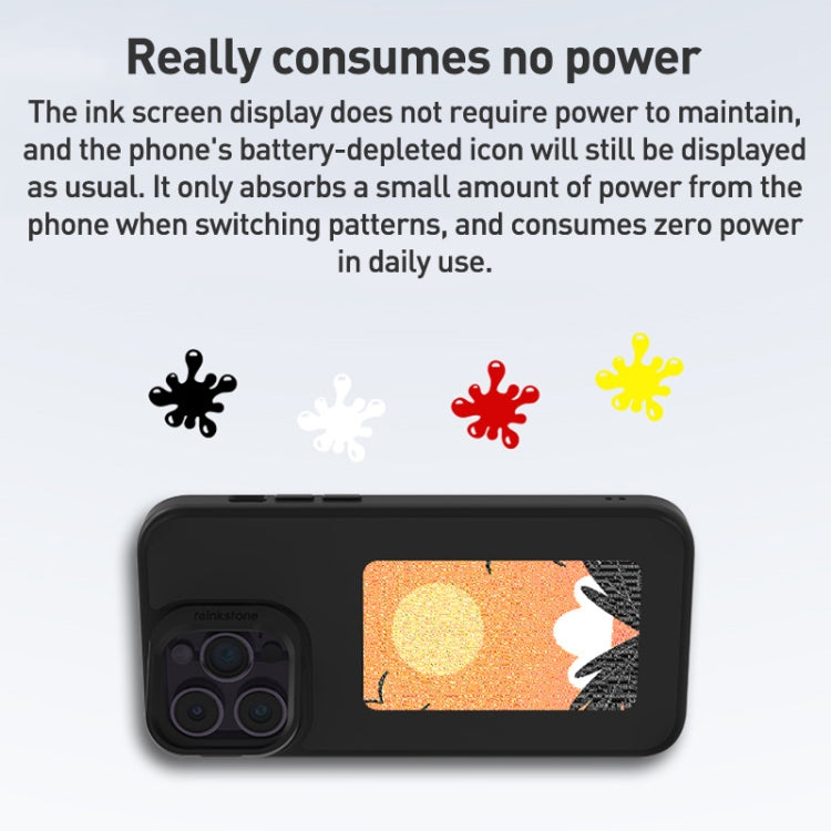 For iPhone 13 NFC Four-Color E-ink Screen DIY Phone Case(Black) - iPhone 13 Cases by PMC TechLife | Online Shopping South Africa | PMC TechLife | Buy Now Pay Later Mobicred