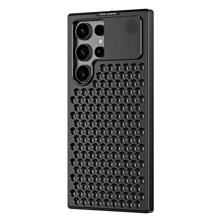 For Samsung Galaxy S24 Ultra 5G R-JUST RJ58 Aromatherapy Metal Cooling Phone Case(Black) - Galaxy S24 Ultra 5G Cases by R-JUST | Online Shopping South Africa | PMC Jewellery