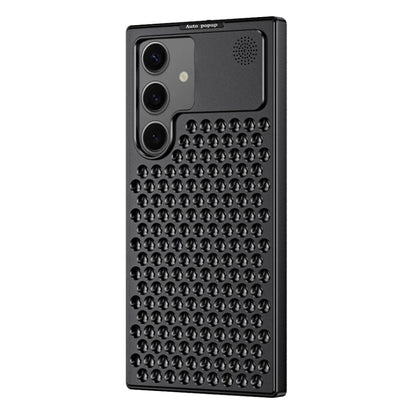 For Samsung Galaxy S24 5G R-JUST RJ58 Aromatherapy Metal Cooling Phone Case(Black) - Galaxy S24 5G Cases by R-JUST | Online Shopping South Africa | PMC Jewellery