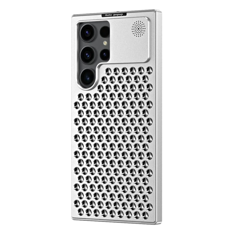 For Samsung Galaxy S23 Ultra 5G R-JUST RJ58 Aromatherapy Metal Cooling Phone Case(Silver) - Galaxy S23 Ultra 5G Cases by R-JUST | Online Shopping South Africa | PMC Jewellery