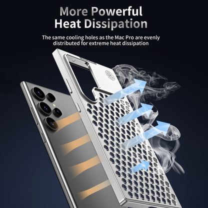 For Samsung Galaxy S23 Ultra 5G R-JUST RJ58 Aromatherapy Metal Cooling Phone Case(Silver) - Galaxy S23 Ultra 5G Cases by R-JUST | Online Shopping South Africa | PMC Jewellery