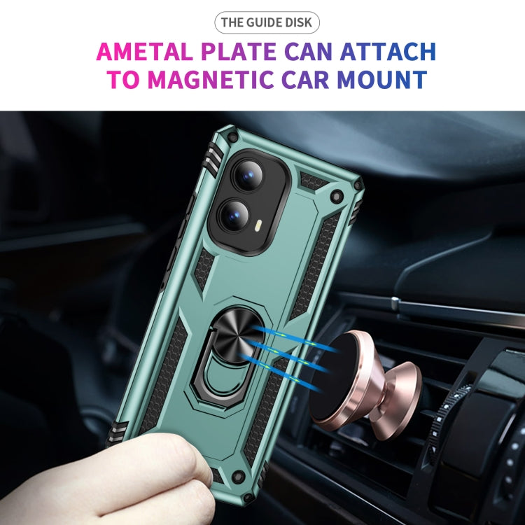 For Motorola Edge 2024 Shockproof TPU + PC Phone Case with Holder(Dark Green) - free shipping - PMC Jewellery - Order now!