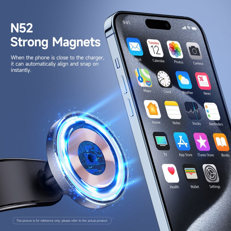 DUZZONA V3 15W Car Magnetic Wireless Charger Phone Holder(Black) - Wireless Charging Bracket by DUZZONA | Online Shopping South Africa | PMC TechLife