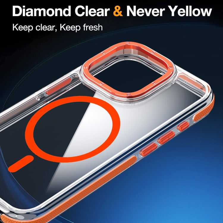 For iPhone 13 Pro Dual-Color Clear Acrylic Hybrid TPU MagSafe Phone Case(Yellow) - iPhone 13 Pro Cases by PMC Jewellery | Online Shopping South Africa | PMC Jewellery