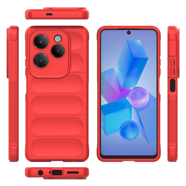 For Infinix Hot 40 Pro / Hot 40 Magic Shield TPU + Flannel Phone Case(Red) - Infinix Cases by PMC Jewellery | Online Shopping South Africa | PMC Jewellery | Buy Now Pay Later Mobicred