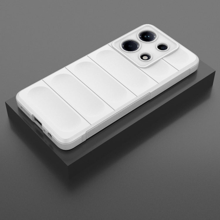 For Infinix Note 30 4G Magic Shield TPU + Flannel Phone Case(White) - Infinix Cases by PMC TechLife | Online Shopping South Africa | PMC TechLife | Buy Now Pay Later Mobicred