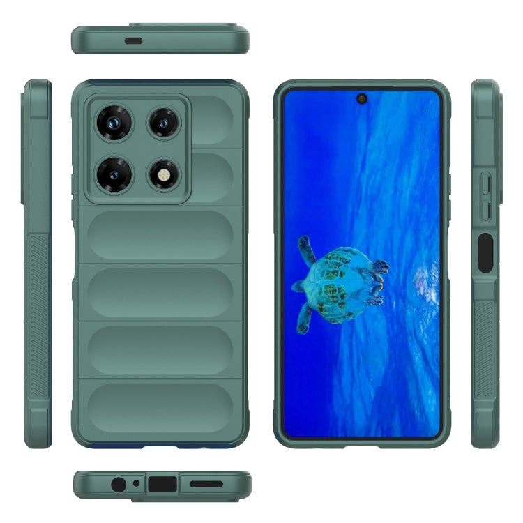 For Infinix Note 30 Pro X6788 Magic Shield TPU + Flannel Phone Case(Dark Green) - Infinix Cases by PMC Jewellery | Online Shopping South Africa | PMC Jewellery | Buy Now Pay Later Mobicred