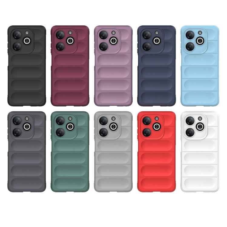 For Infinix Smart 8 Magic Shield TPU + Flannel Phone Case(White) - Infinix Cases by PMC TechLife | Online Shopping South Africa | PMC TechLife | Buy Now Pay Later Mobicred