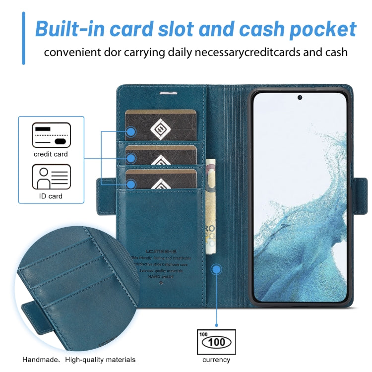 For Samsung Galaxy S24+ LC.IMEEKE Skin-friendly Card Slots Leather Phone Case(Blue) - Galaxy S24+ 5G Cases by LC.IMEEKE | Online Shopping South Africa | PMC Jewellery | Buy Now Pay Later Mobicred