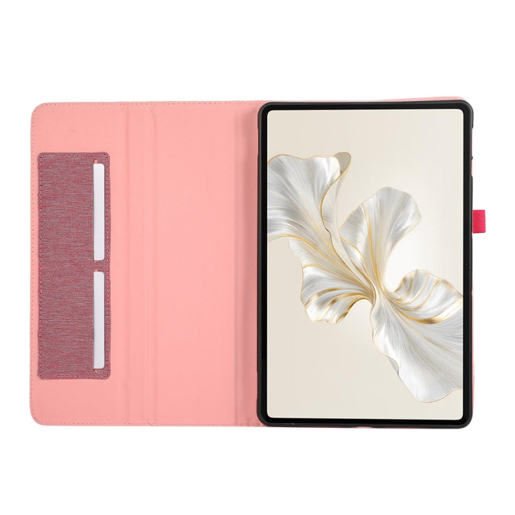 For Honor Pad 9 Fabric Texture Horizontal Flip Leather Tablet Case(Wine Red) - free shipping - PMC TechLife - Order now!