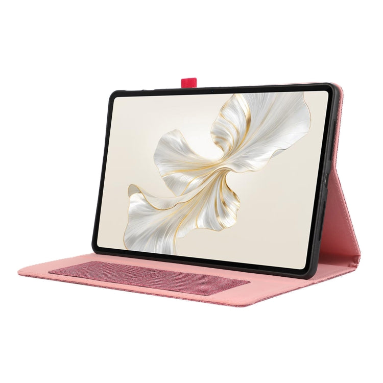 For Honor Pad 9 Fabric Texture Horizontal Flip Leather Tablet Case(Wine Red) - free shipping - PMC TechLife - Order now!