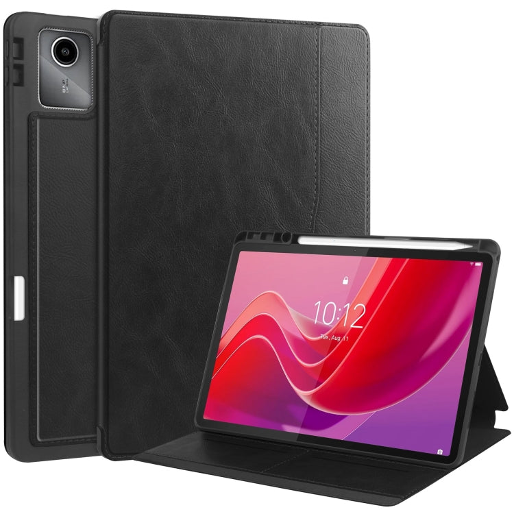 For Lenovo Tab M11/ Xiaoxin Pad 11 2024 Ultimate Pure Color Leather Smart Tablet Case(Black) - Lenovo by PMC TechLife | Online Shopping South Africa | PMC TechLife | Buy Now Pay Later Mobicred