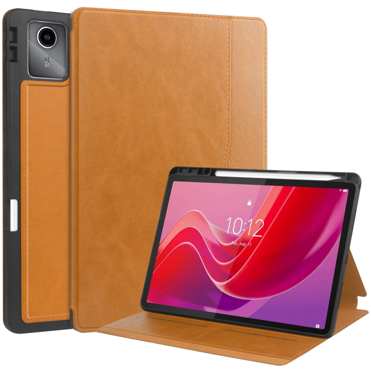 For Lenovo Tab M11/ Xiaoxin Pad 11 2024 Ultimate Pure Color Leather Smart Tablet Case(Brown) - Lenovo by PMC TechLife | Online Shopping South Africa | PMC TechLife | Buy Now Pay Later Mobicred