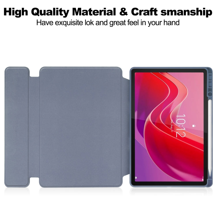 For Lenovo Tab M11/Xiaoxin Pad 11 2024 360 Rotation Transparent Smart Leather Case(Lavender) - Lenovo by PMC Jewellery | Online Shopping South Africa | PMC Jewellery | Buy Now Pay Later Mobicred