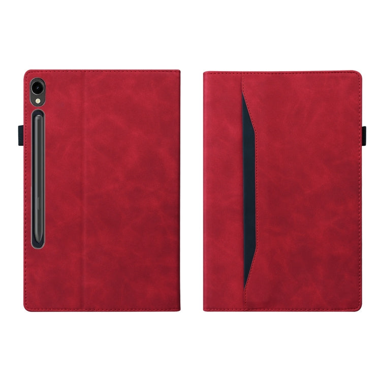 For Samsung Galaxy Tab S9+ /S8+ /S7+ Splicing Shockproof Smart Leather Tablet Case(Red) - Galaxy Tab S9+ Cases by PMC Jewellery | Online Shopping South Africa | PMC Jewellery | Buy Now Pay Later Mobicred