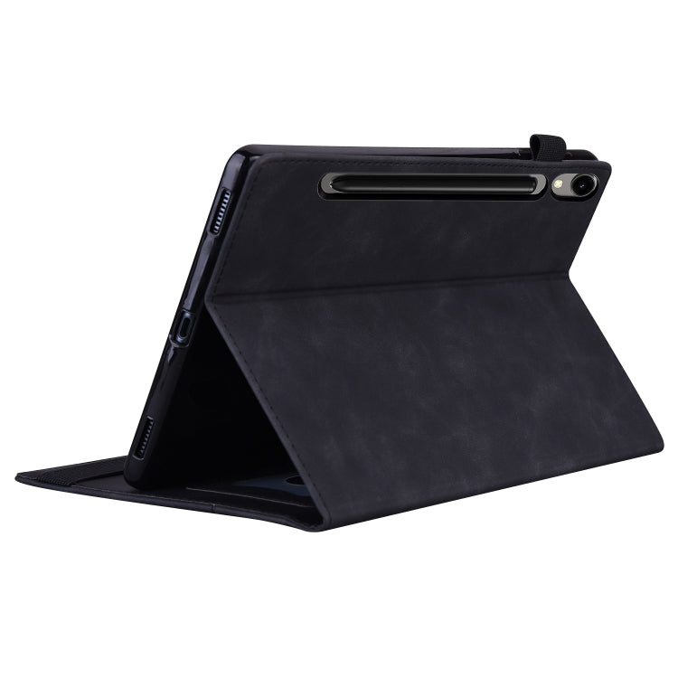 For Samsung Galaxy Tab S9+ /S8+ /S7+ Splicing Shockproof Smart Leather Tablet Case(Black) - Galaxy Tab S9+ Cases by PMC Jewellery | Online Shopping South Africa | PMC Jewellery | Buy Now Pay Later Mobicred