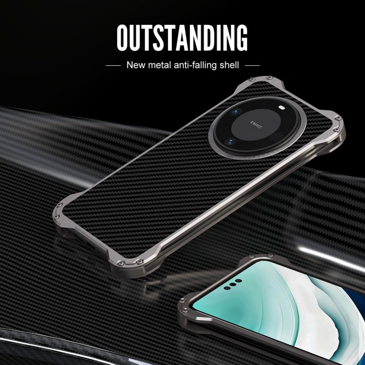 For Huawei Mate 60 Pro R-JUST RJ51 Hollow Metal Phone Protective Case(Space Grey) - Huawei Cases by R-JUST | Online Shopping South Africa | PMC TechLife | Buy Now Pay Later Mobicred