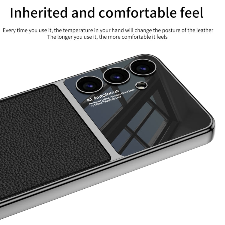 For Samsung Galaxy S24+ 5G GKK Plating TPU + Leather Full Coverage Phone Case(Carbon Fibre) - free shipping - PMC Jewellery - Order now!