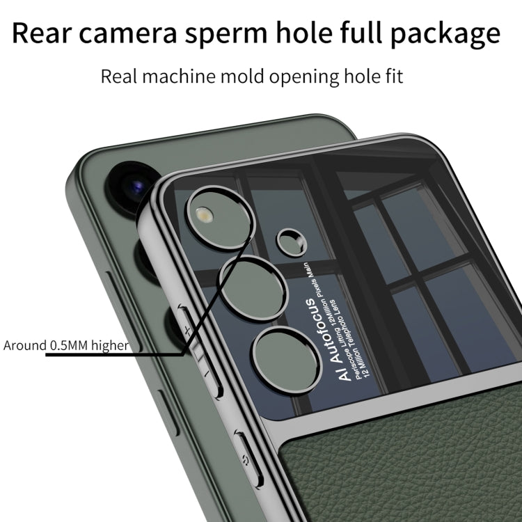 For Samsung Galaxy S24+ 5G GKK Plating TPU + Leather Full Coverage Phone Case(Carbon Fibre) - free shipping - PMC Jewellery - Order now!