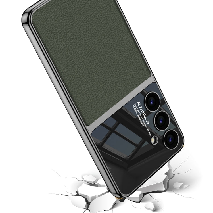 For Samsung Galaxy S24+ 5G GKK Plating TPU + Leather Full Coverage Phone Case(Carbon Fibre) - free shipping - PMC Jewellery - Order now!