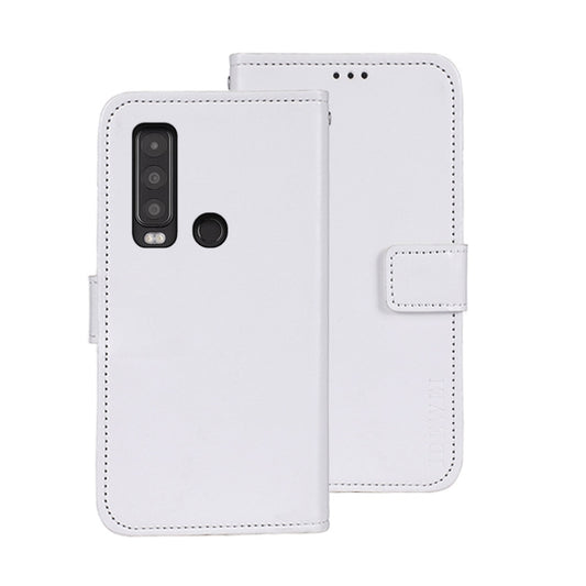 For CAT S75 idewei Crazy Horse Texture Leather Phone Case(White) - More Brand by idewei | Online Shopping South Africa | PMC Jewellery | Buy Now Pay Later Mobicred