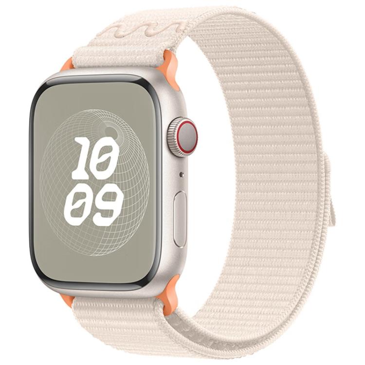 For Apple Watch Series 10 46mm / 9 45mm Loop Nylon Watch Band(Starlight) - free shipping - PMC TechLife - Order now!