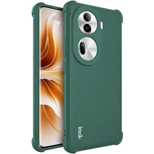 For OPPO Reno11 Pro 5G Global imak Shockproof Airbag TPU Phone Case(Matte Green) - Reno11 Pro Cases by imak | Online Shopping South Africa | PMC Jewellery | Buy Now Pay Later Mobicred