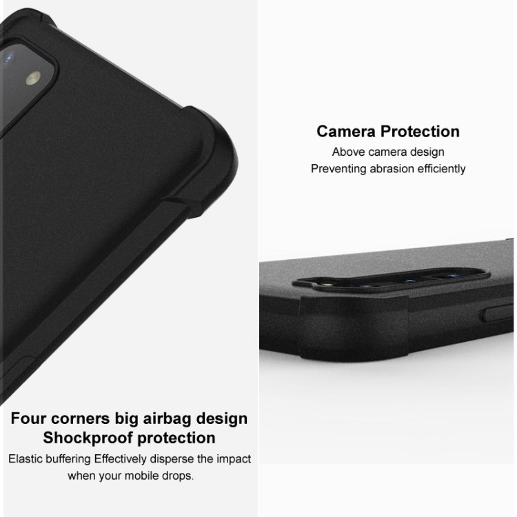 For Realme 12 Pro / 12 Pro+ 5G imak Shockproof Airbag TPU Phone Case(Matte Black) - Realme Cases by imak | Online Shopping South Africa | PMC Jewellery | Buy Now Pay Later Mobicred