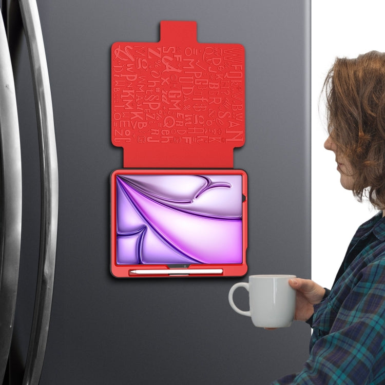 For iPad Air 11 2024 Notebook Magnetic Leather Tablet Case(Red) - iPad Air 11 2024 Cases by PMC TechLife | Online Shopping South Africa | PMC TechLife | Buy Now Pay Later Mobicred