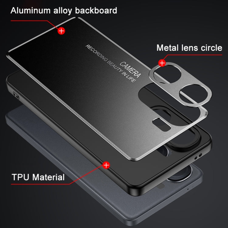 For vivo iQOO Neo 9 Pro Frosted Metal Phone Case(Black) - iQOO Neo9 Pro Cases by PMC TechLife | Online Shopping South Africa | PMC TechLife