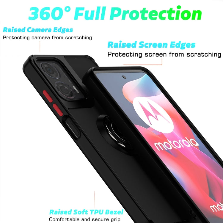 For Motorola Moto G24 / G04 Q Shadow 1 Series TPU + PC Phone Case with Ring(Red) - Motorola Cases by PMC TechLife | Online Shopping South Africa | PMC TechLife | Buy Now Pay Later Mobicred