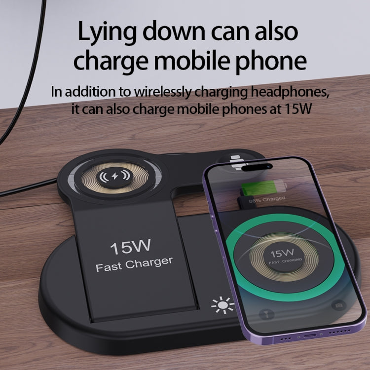 H50 4 in 1 Multi-function Magnetic Wireless Charger(Black) - Wireless Charger by PMC TechLife | Online Shopping South Africa | PMC TechLife | Buy Now Pay Later Mobicred