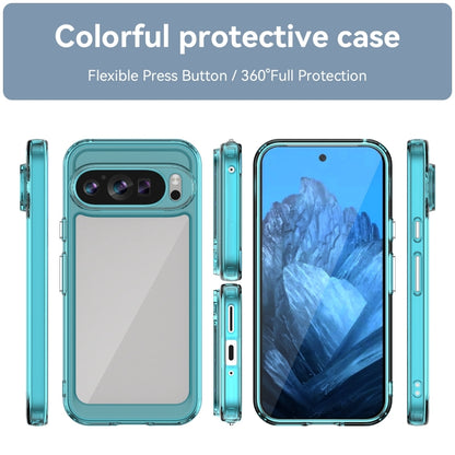 For Google Pixel 9 Colorful Series Acrylic Hybrid TPU Phone Case(Transparent Blue) - Google Cases by PMC Jewellery | Online Shopping South Africa | PMC Jewellery | Buy Now Pay Later Mobicred